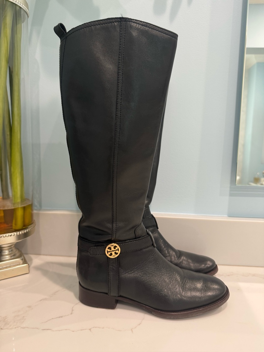 Tory Burch Bristol leather tall riding boots